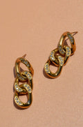 Studded Cuban Chain Earrings