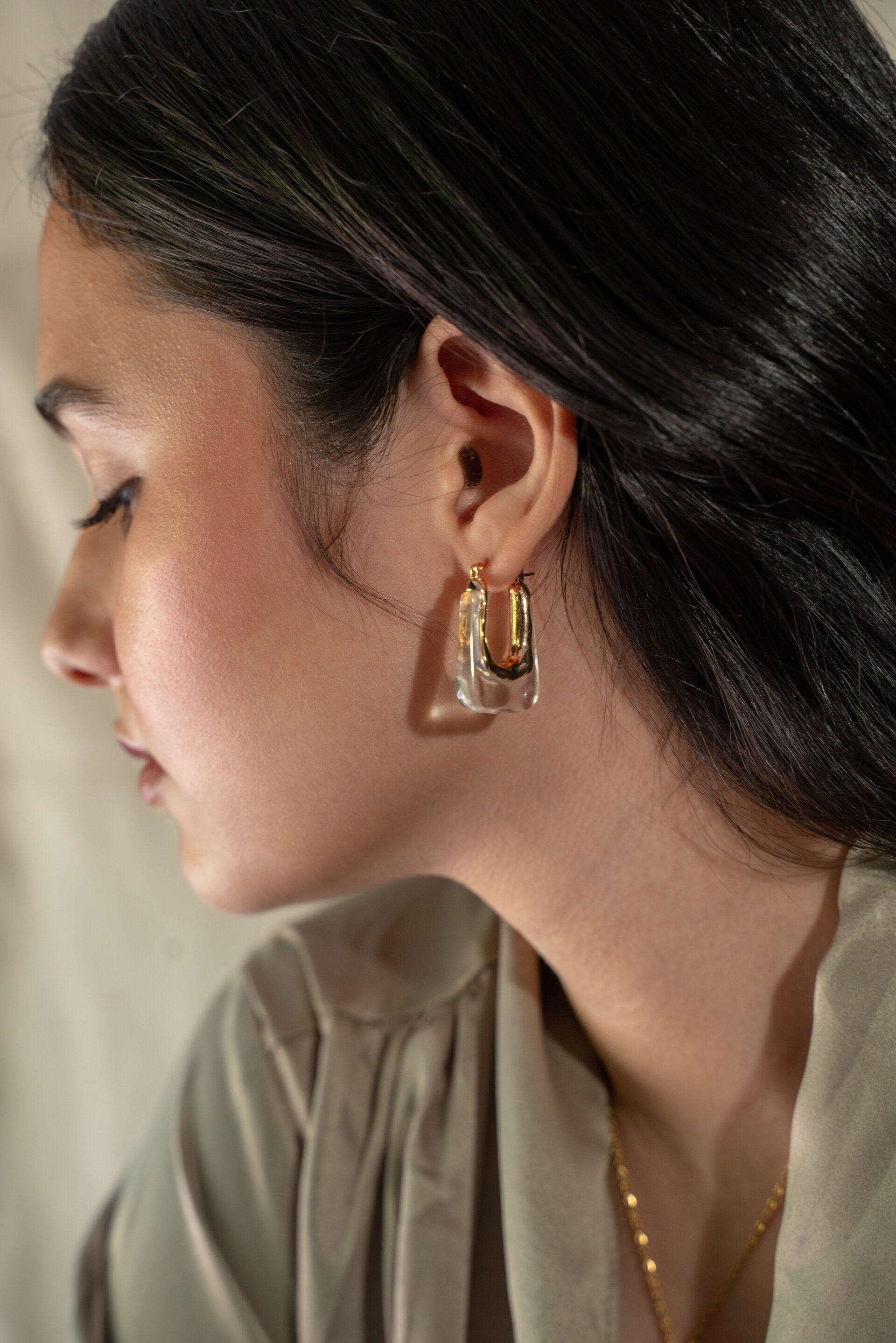 See Through Hoops Gold