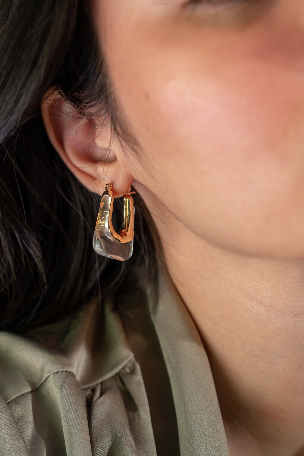 See Through Hoops Gold