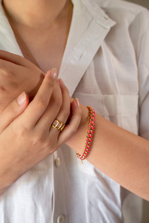 Enamel Chain Bracelet