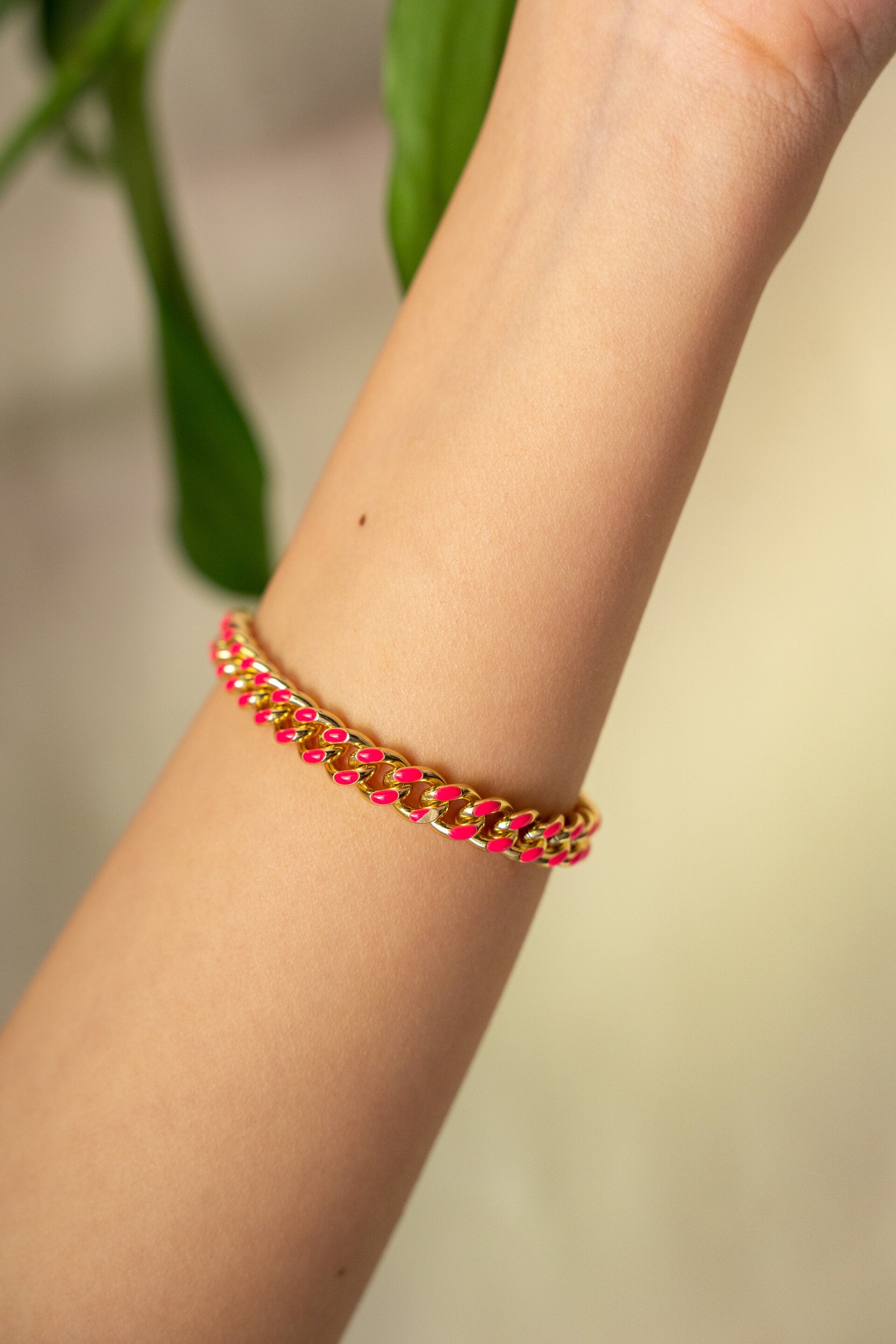 Enamel Chain Bracelet