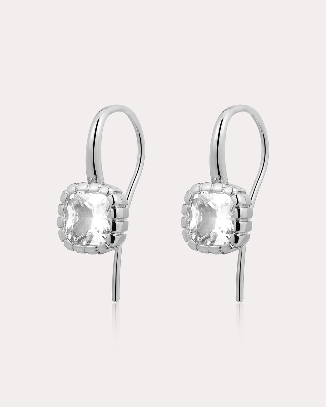 The Classique Cushion Hook Earrings (Gold Ships Late July)
