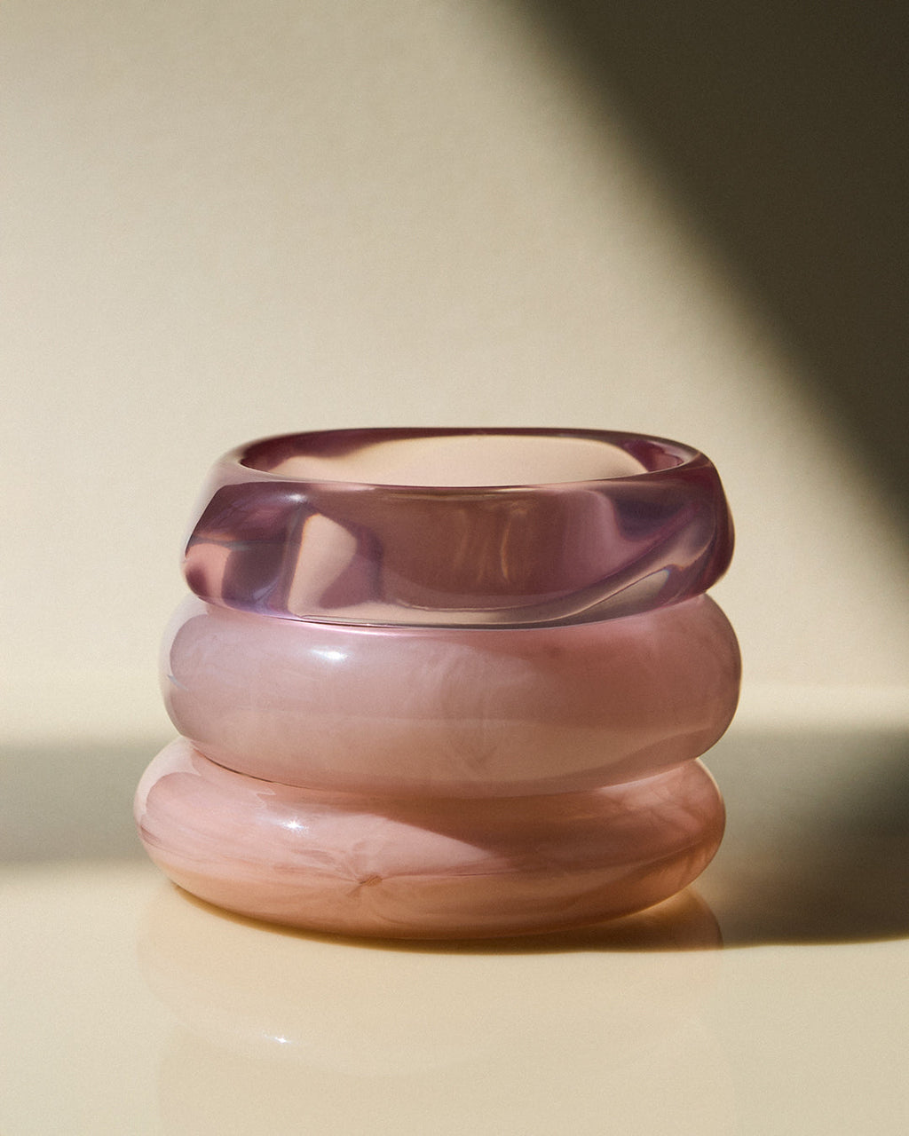 The Formentera Bangle Set- Pink