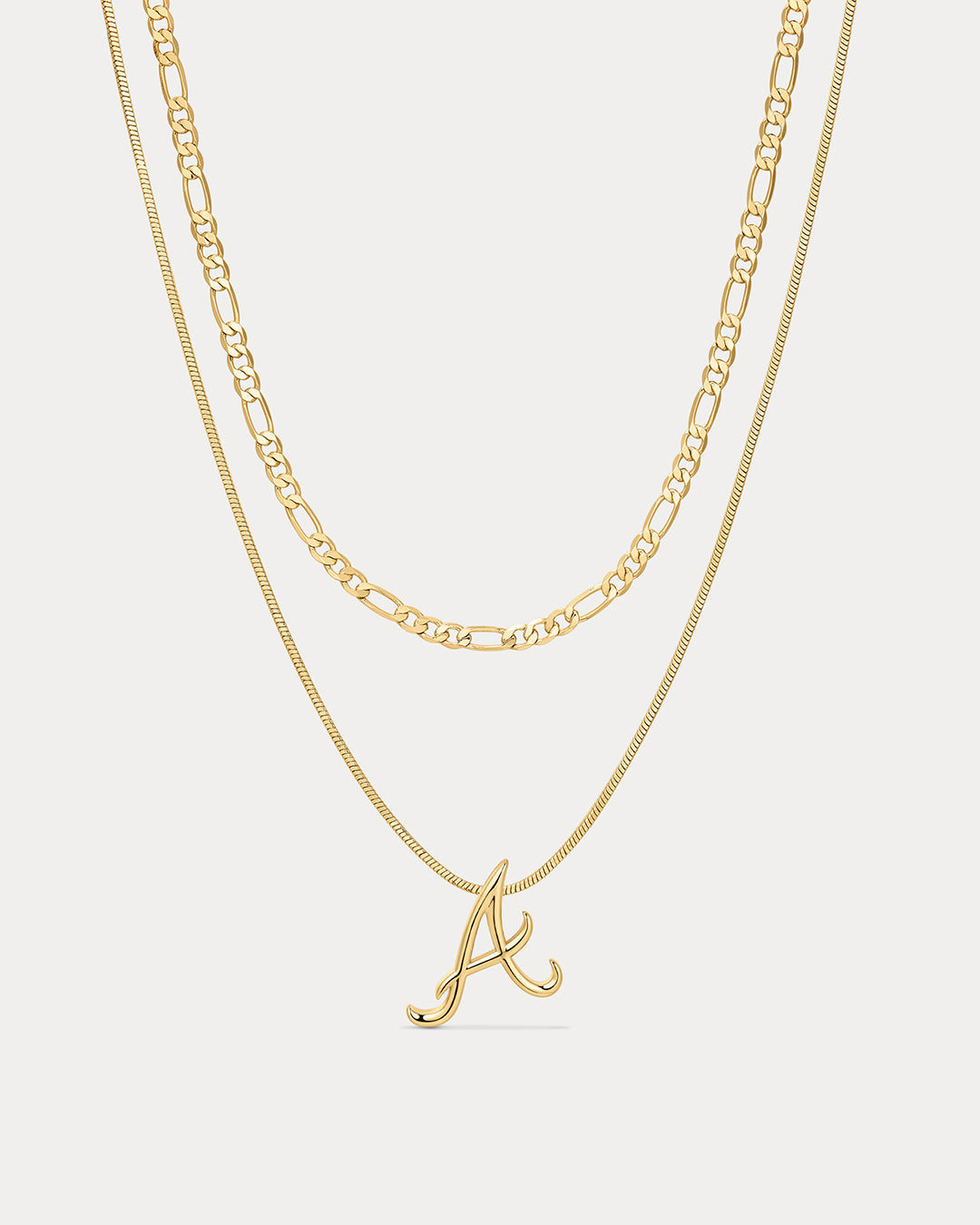 The MLB Double Chain Logo Necklace-Gold