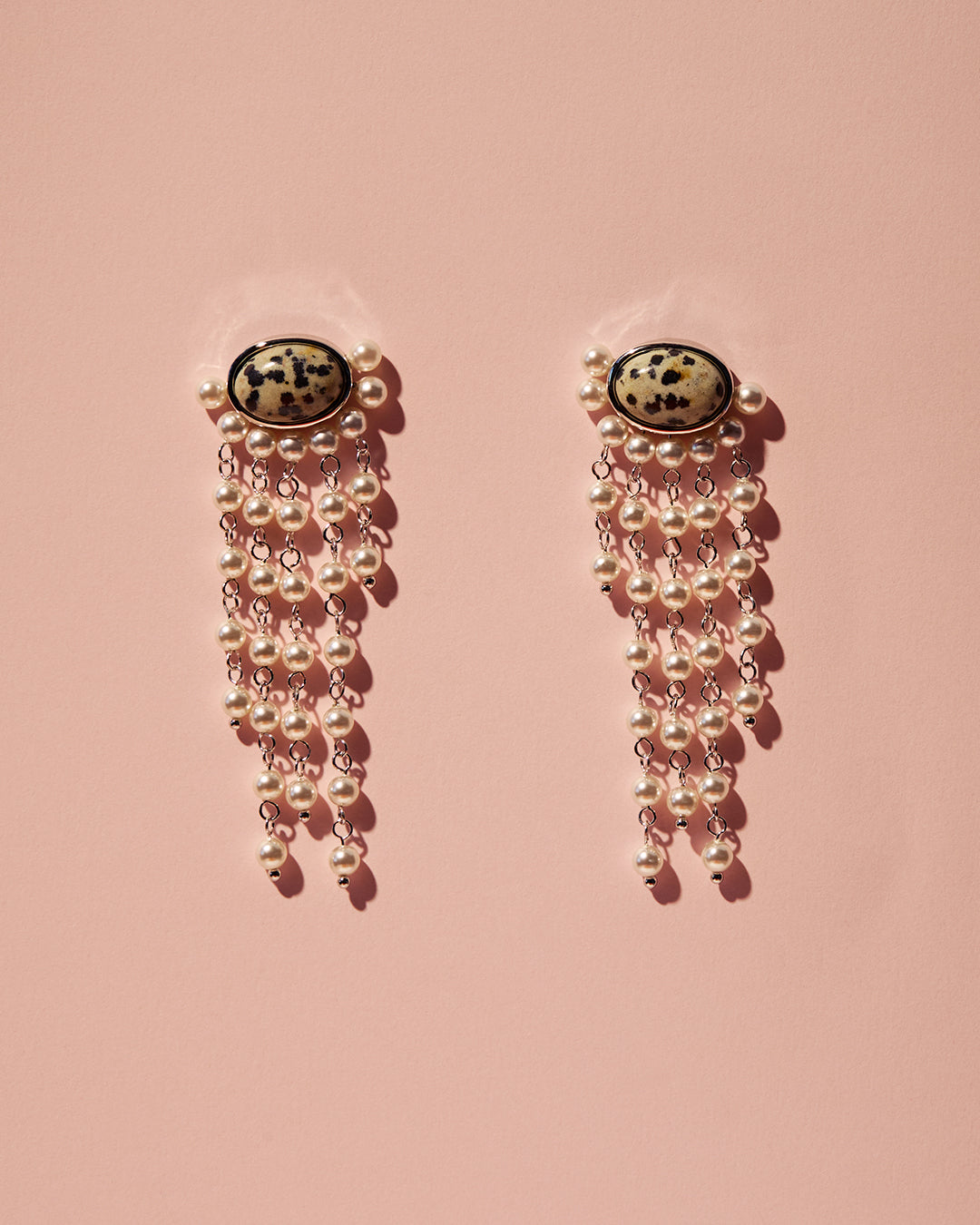 The Palma Pearl Studs- Silver