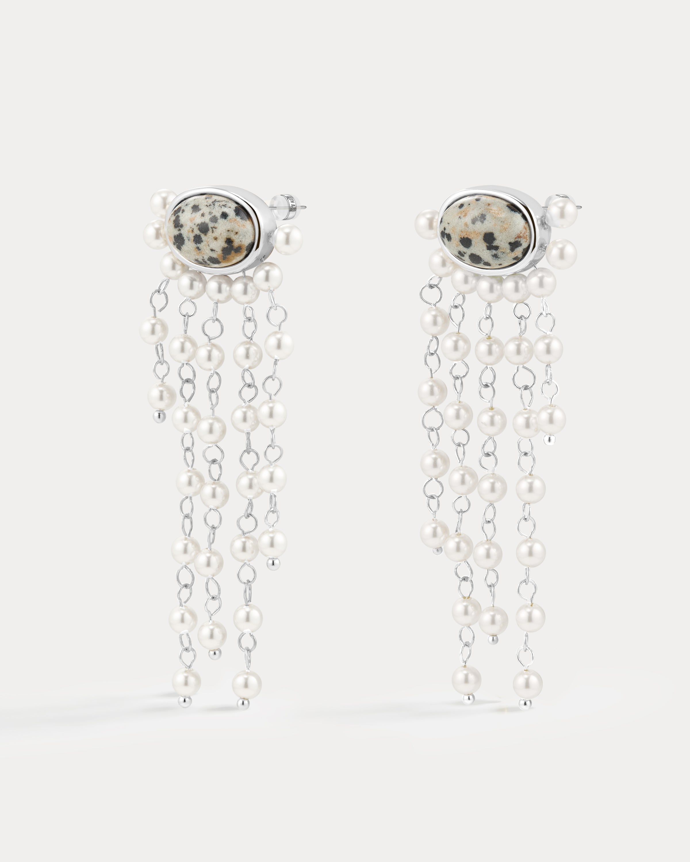 The Palma Pearl Studs- Silver