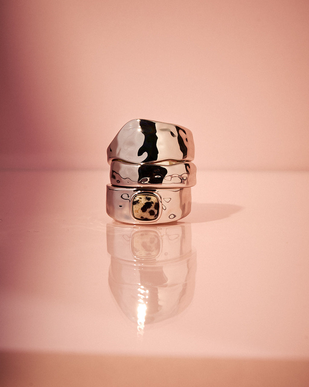 The Palma Ring Set- Silver