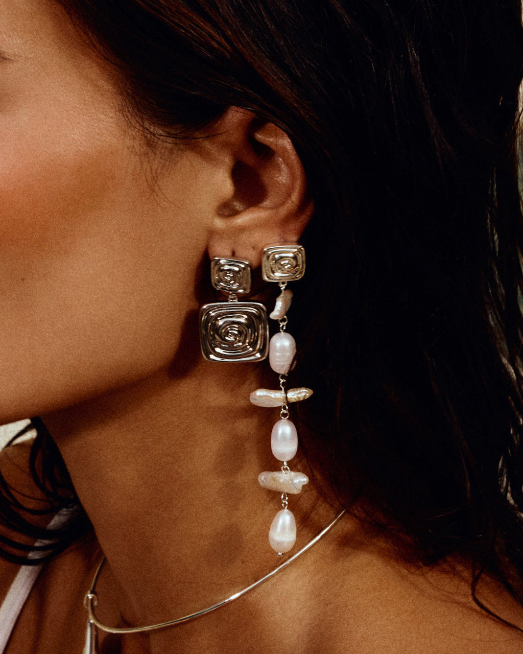 The Seychelles Statement Earrings- Silver