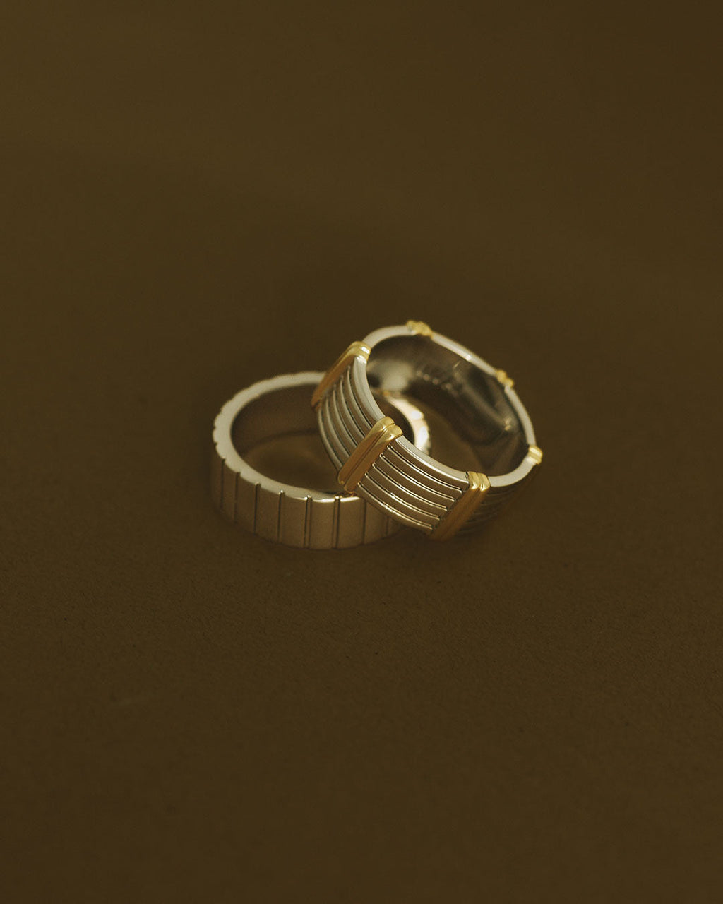 The Luna Bezel Ring Set-Gold