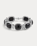 The Midnight Mesa Beaded Bracelet-Silver