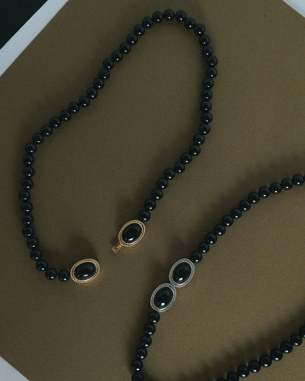 The Midnight Mesa Beaded Necklace-Silver