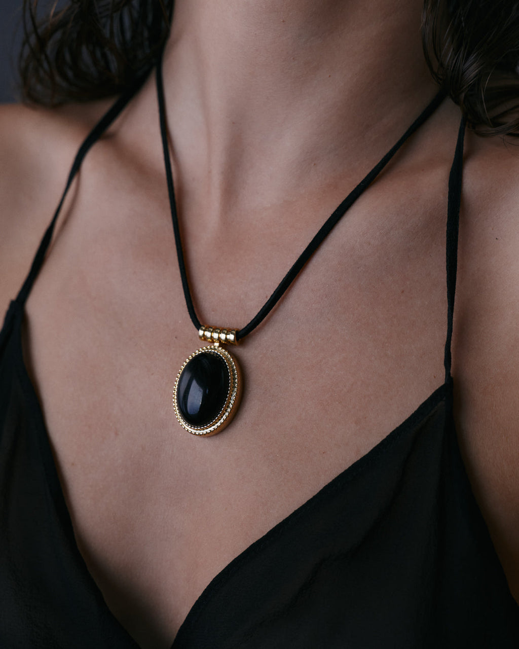 The Midnight Mesa Cord Necklace-Silver