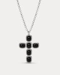 The Midnight Mesa Cross Necklace- Silver