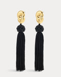 The Solstice Knot Tassel Earrings-Gold