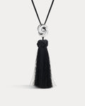 The Solstice Knot Tassel Necklace-Silver