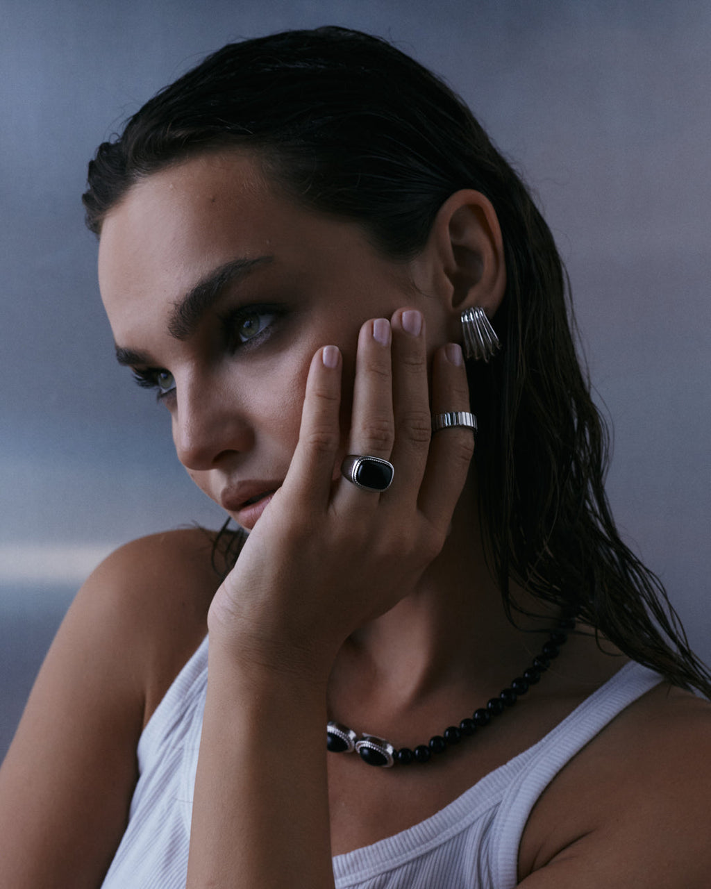 The Sundown Statement Studs- Silver