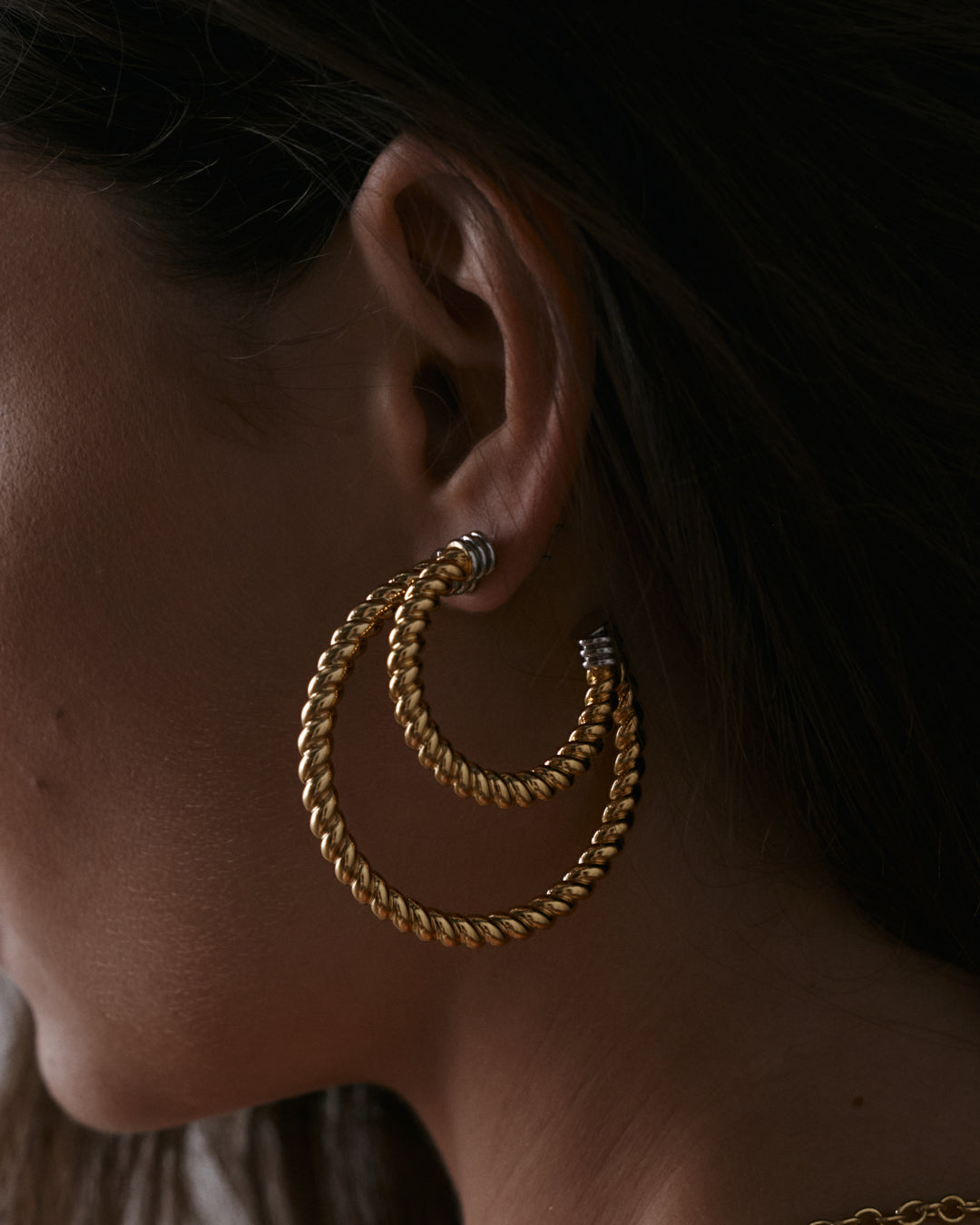 The XL Sierra Rope Hoops-Gold