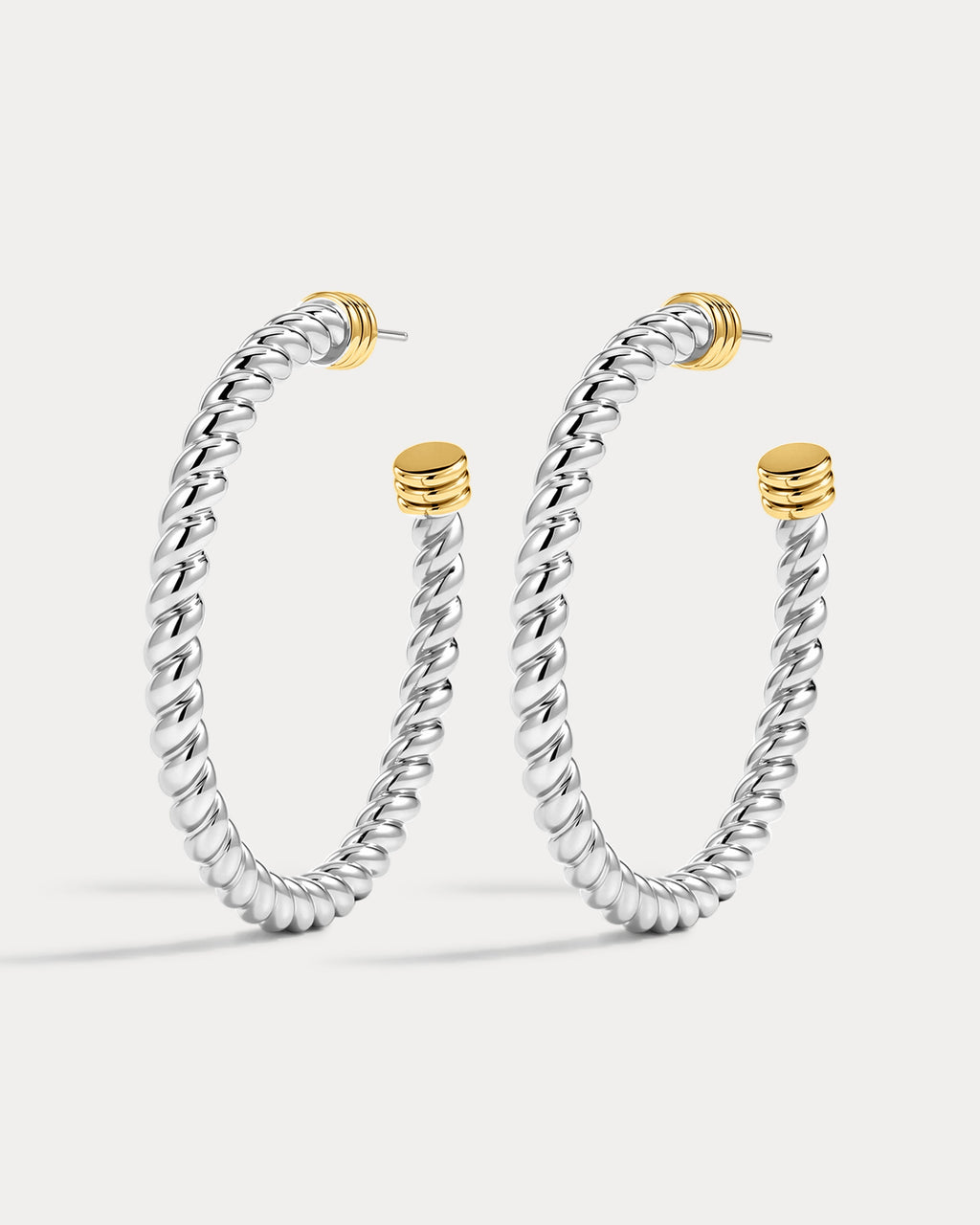 The XL Sierra Rope Hoops-Silver