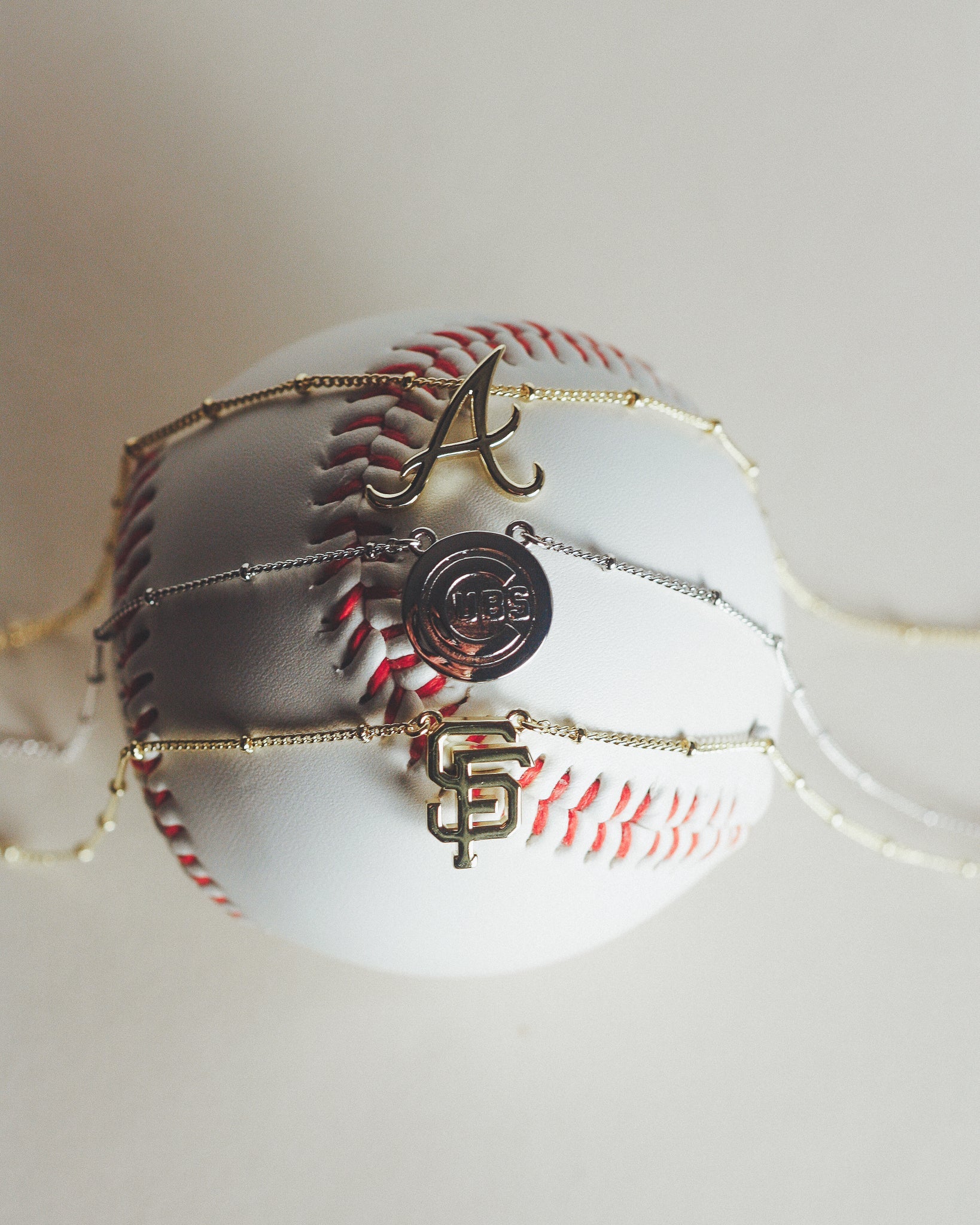 The MLB Logo Pendant Necklace- Silver