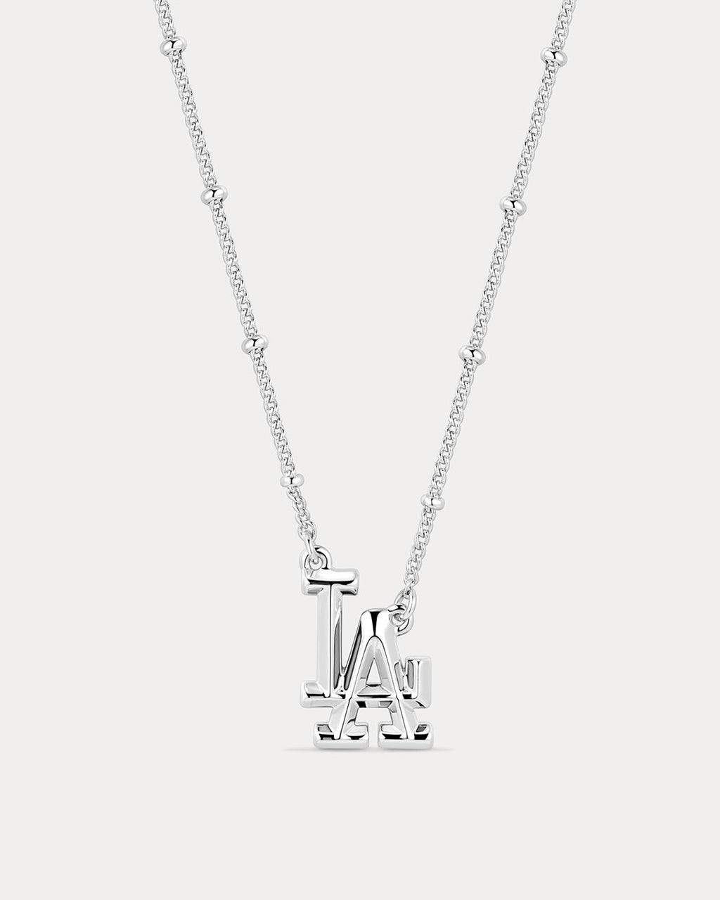 The MLB Logo Pendant Necklace- Silver