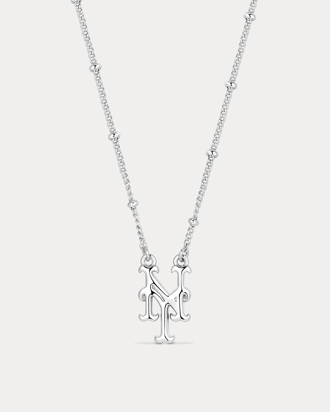 The MLB Logo Pendant Necklace- Silver