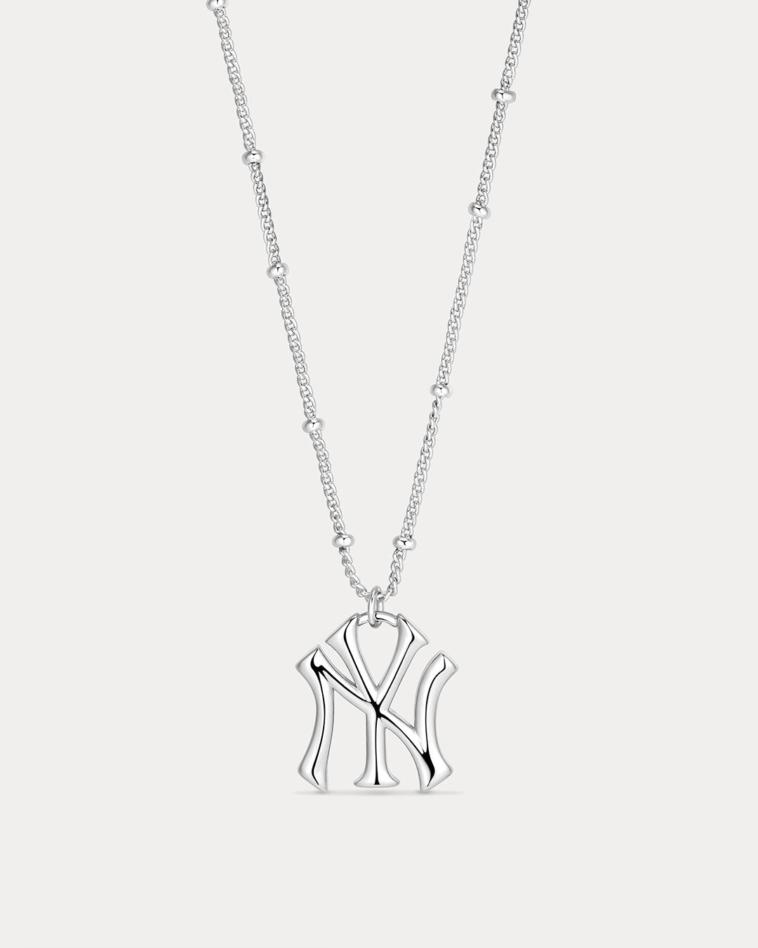 The MLB Logo Pendant Necklace- Silver