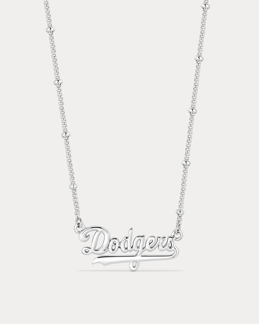 The MLB Nameplate Pendant Necklace- Silver