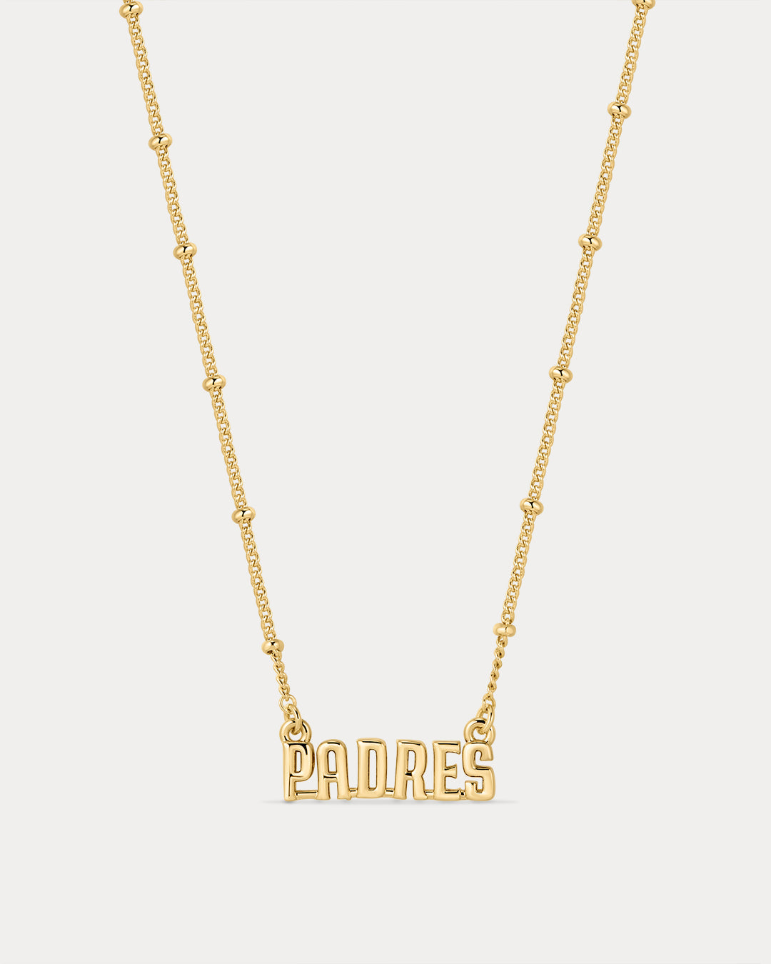 The MLB Nameplate Pendant Necklace- Gold