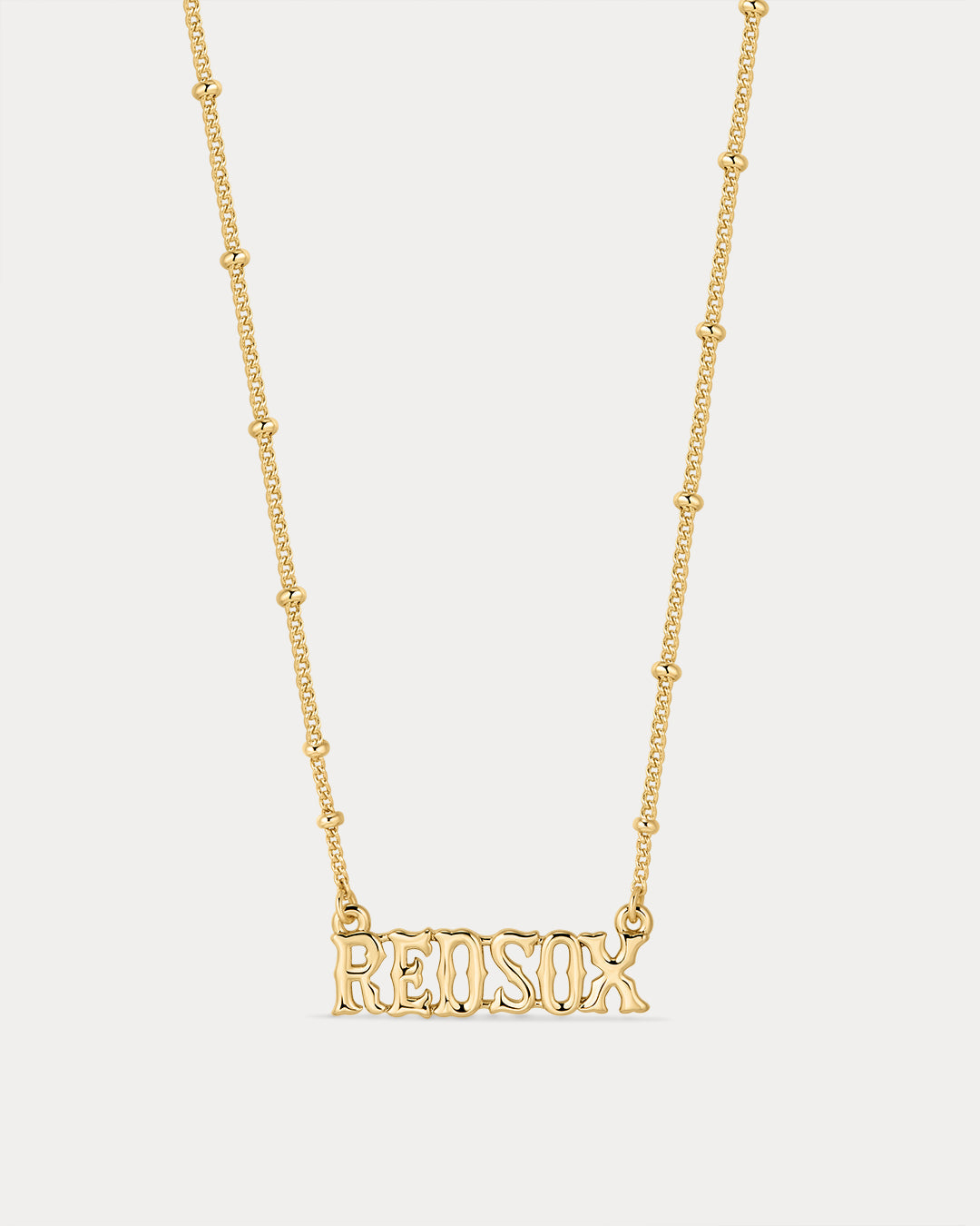 The MLB Nameplate Pendant Necklace- Gold