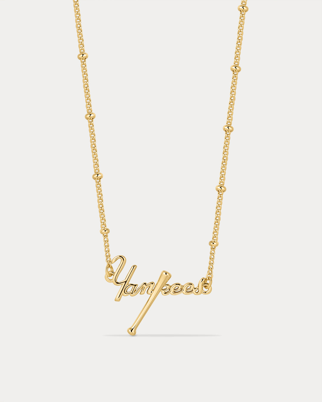 The MLB Nameplate Pendant Necklace- Gold