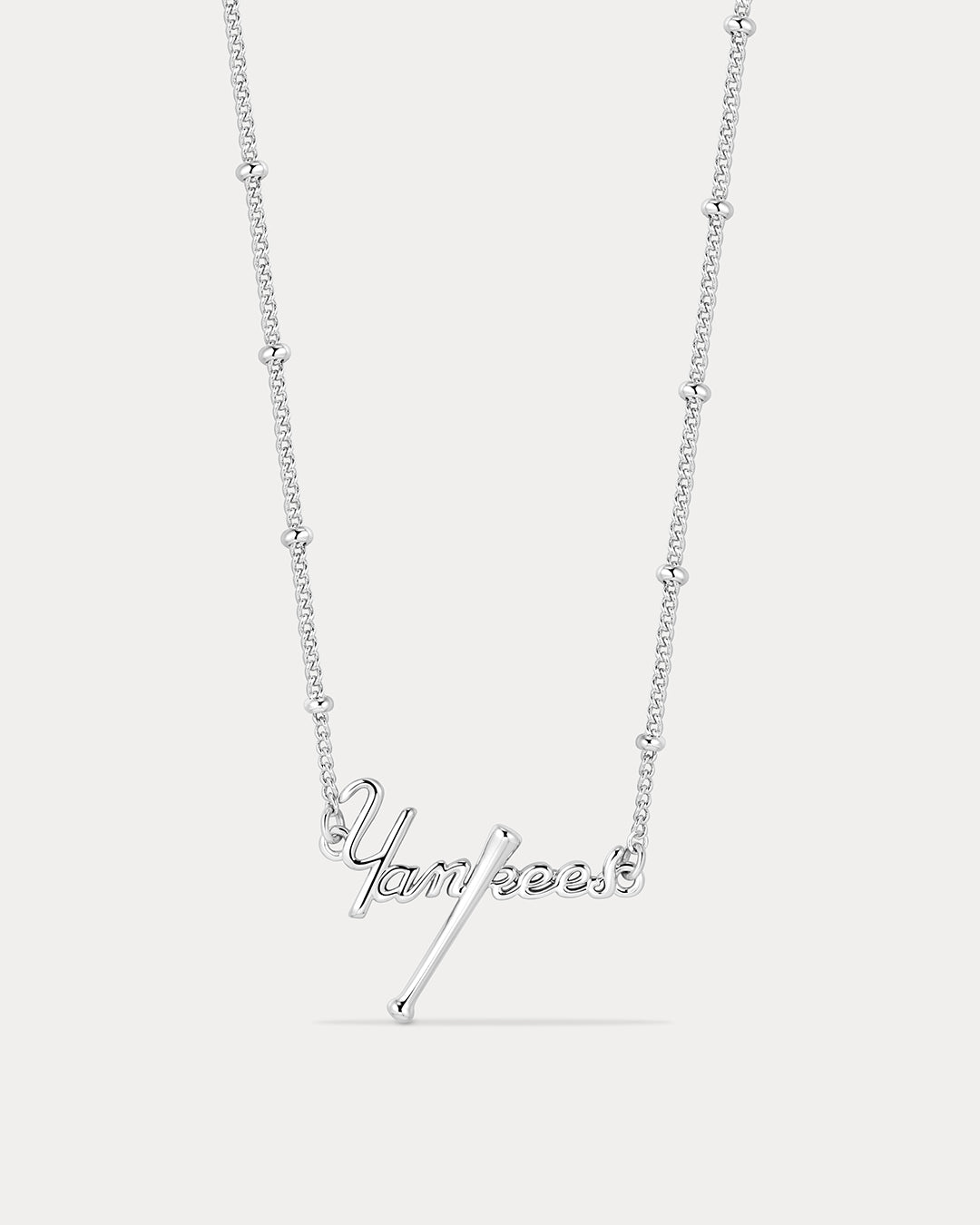 The MLB Nameplate Pendant Necklace- Silver