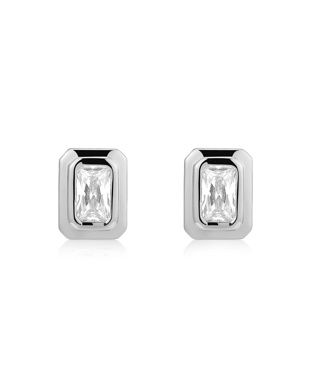 The Emerald Bezel Studs