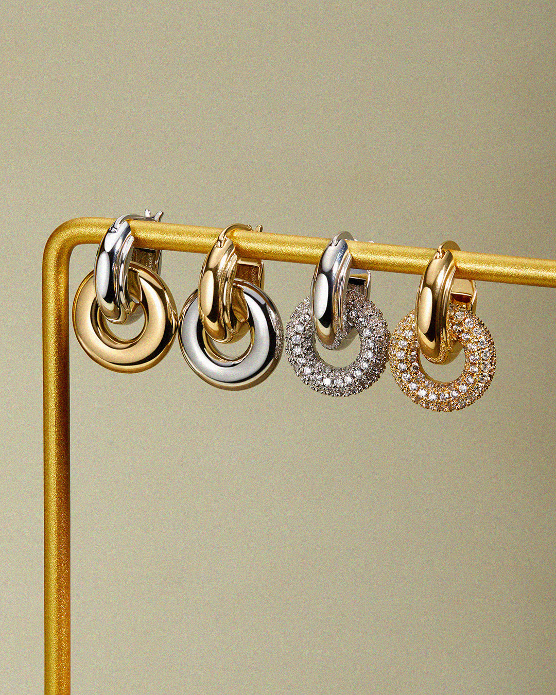Two-Tone Interlock Hoops (Ships Late July)