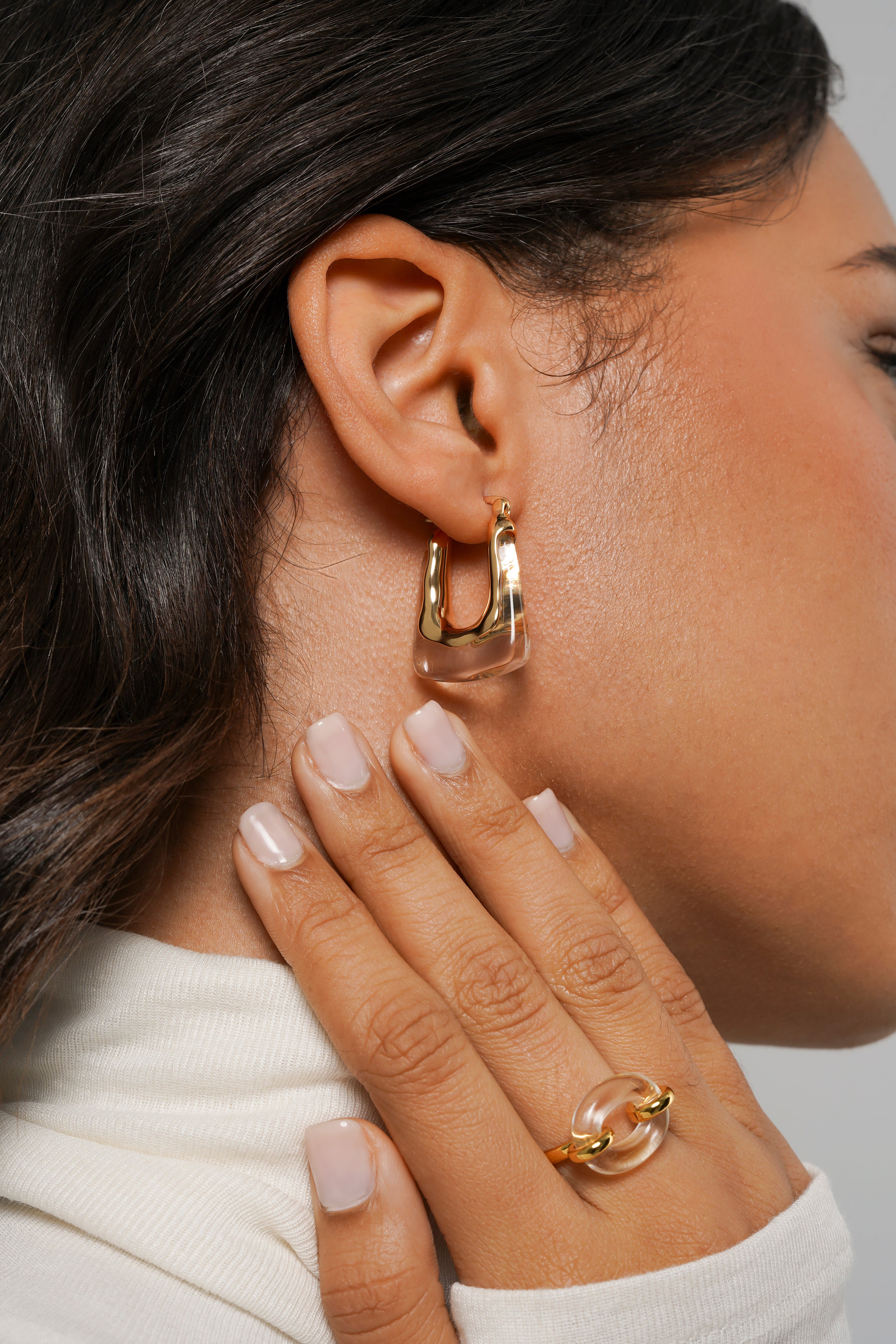 See Through Hoops Gold
