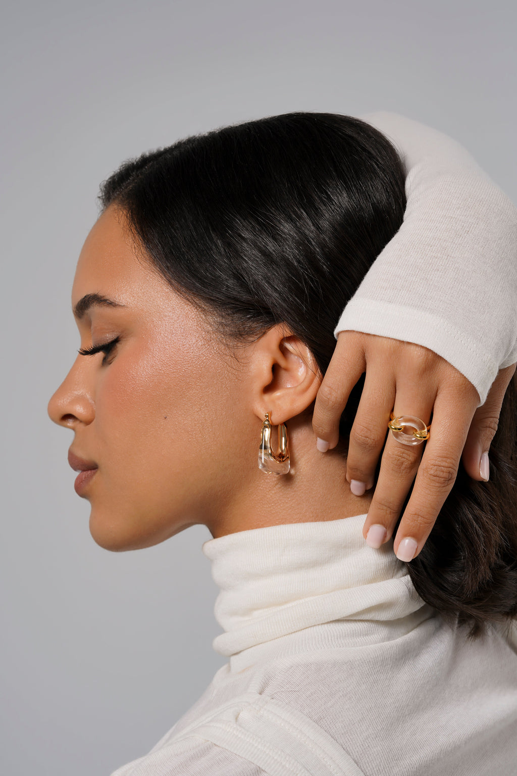 See Through Hoops Gold